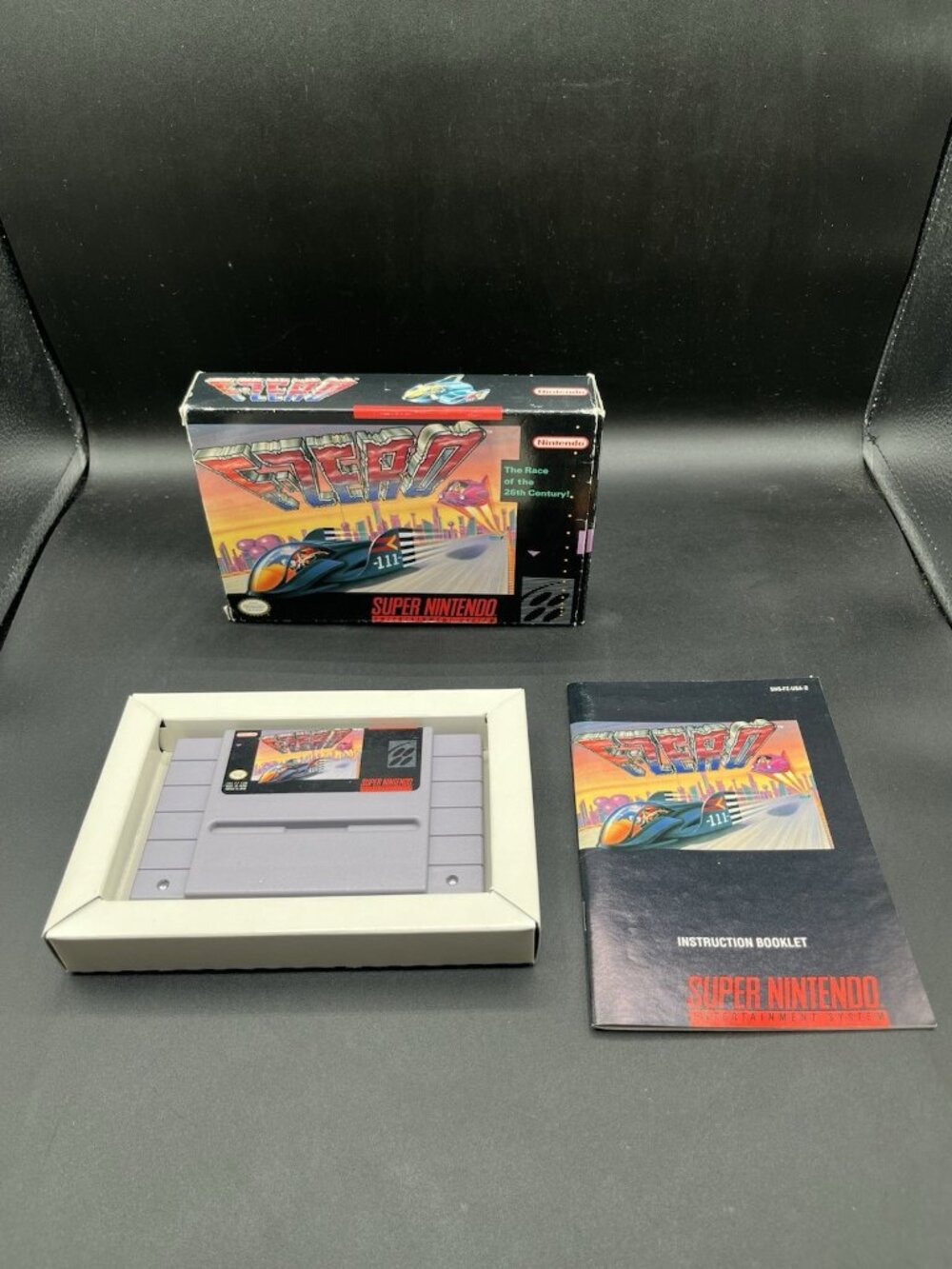 F Zero - Super Nintendo SNES - Complete in Box CIB Tested Authentic ✅